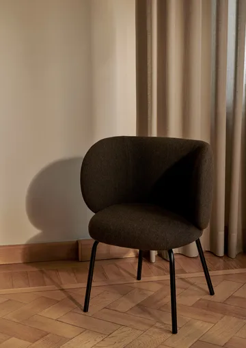Rico dining chair hallingdal - Dark grey brown-black - Ferm Living