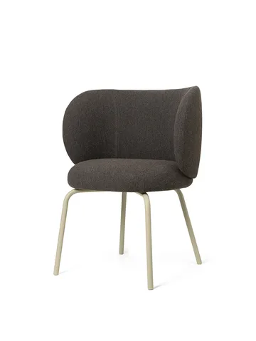 Rico dining chair hallingdal - Dark grey brown-cashmere - Ferm Living