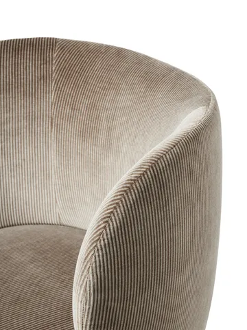 Rico dining chair på hjul Devoré Velvet - Flint Grey - Ferm Living