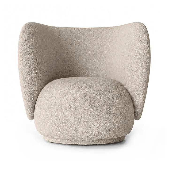 Rico lounge chair bouclé - Wool bouclé natural - Ferm Living
