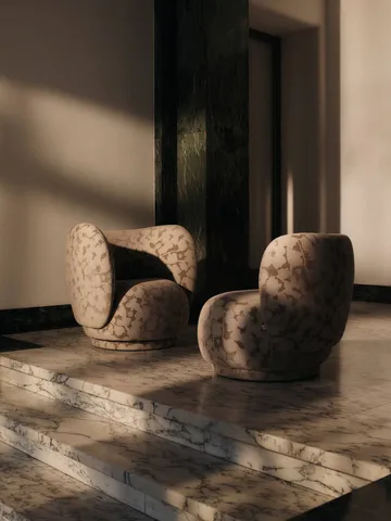 Rico lounge chair fåtölj - Cilla-Taupe - Ferm Living