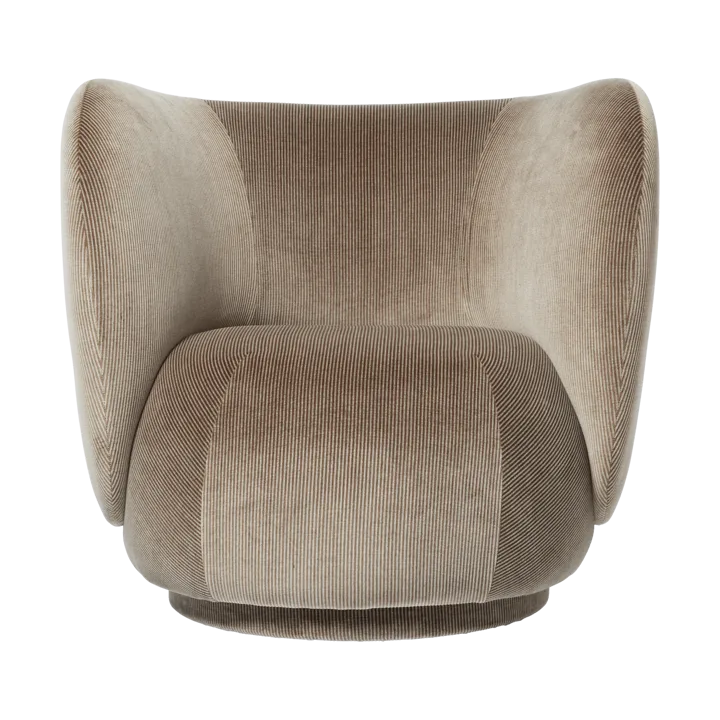 Rico lounge chair fåtölj - Devoré velvet-Flint grey - Ferm Living