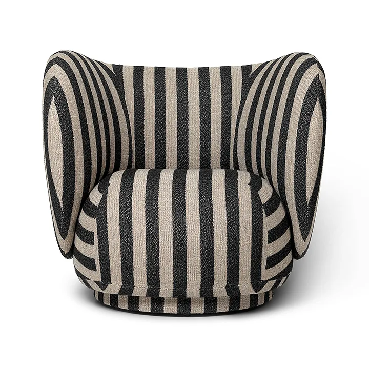 Rico lounge chair fåtölj - Louisiana sand black - Ferm Living