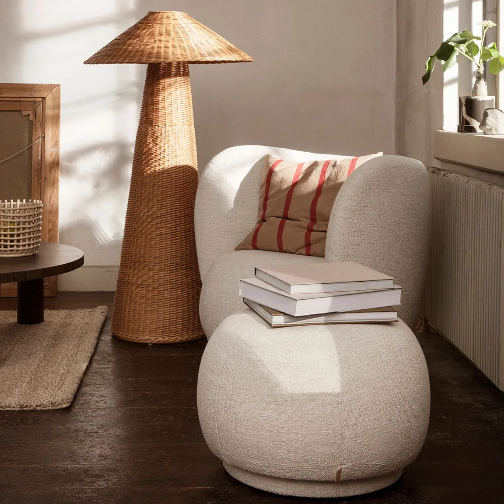 Rico lounge chair fåtölj, offwhite, brushed Ferm Living