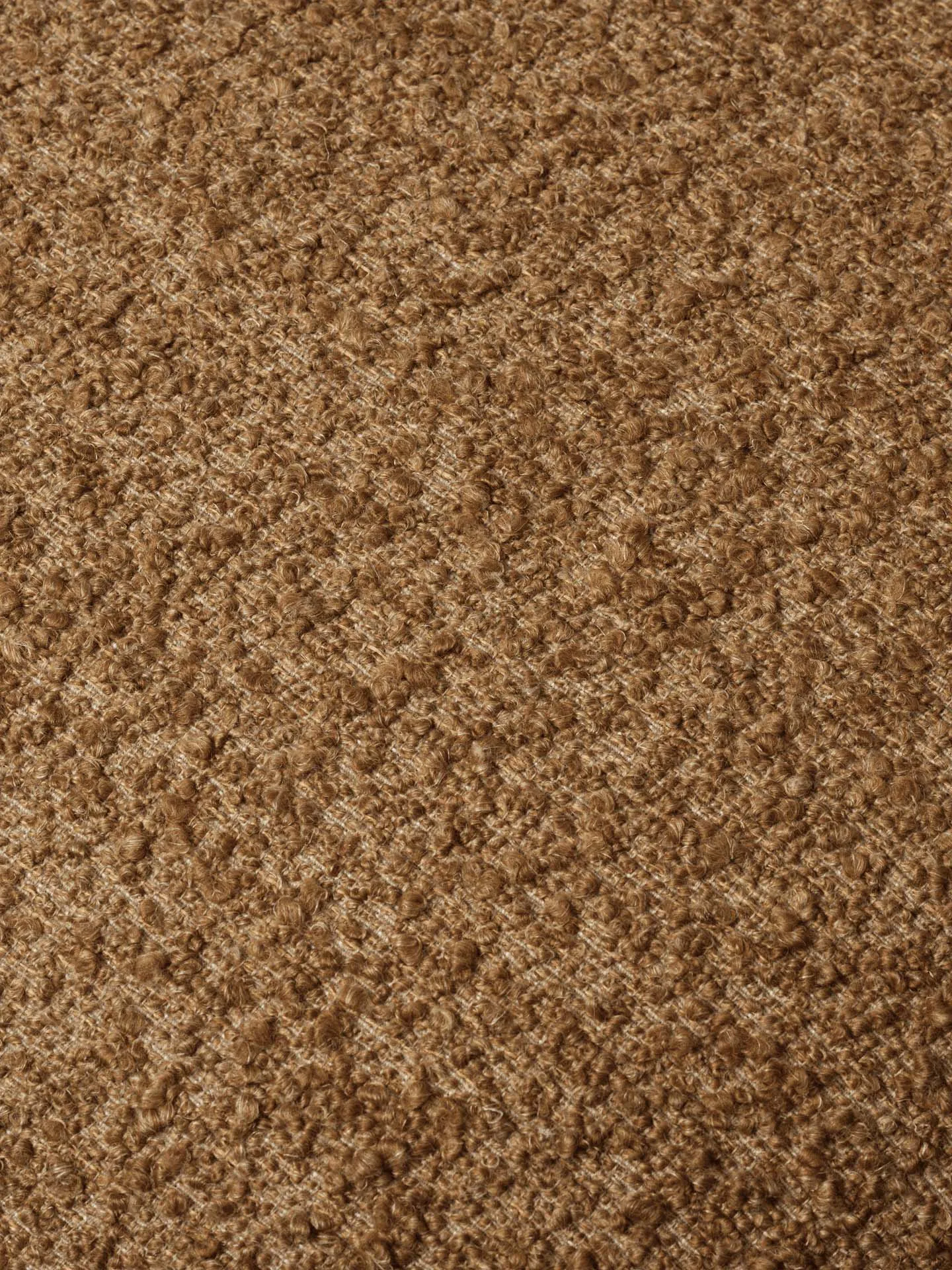 Rico lounge chair raw bouclé piccolo fåtölj, Tan Ferm Living