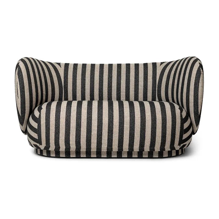 Rico soffa 2-sits - Louisiana sand black - Ferm Living