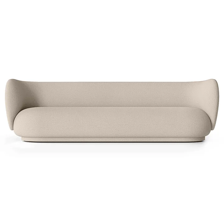 Rico soffa bouclé 4-sits - Wool bouclé natural - Ferm Living
