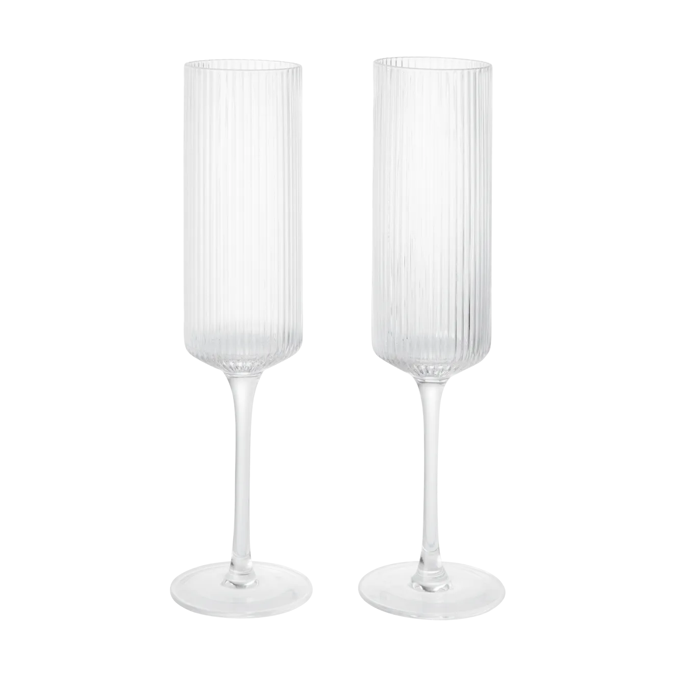 Ripple Champagne flutes champagneglas 15 cl 2-pack, Clear Ferm Living