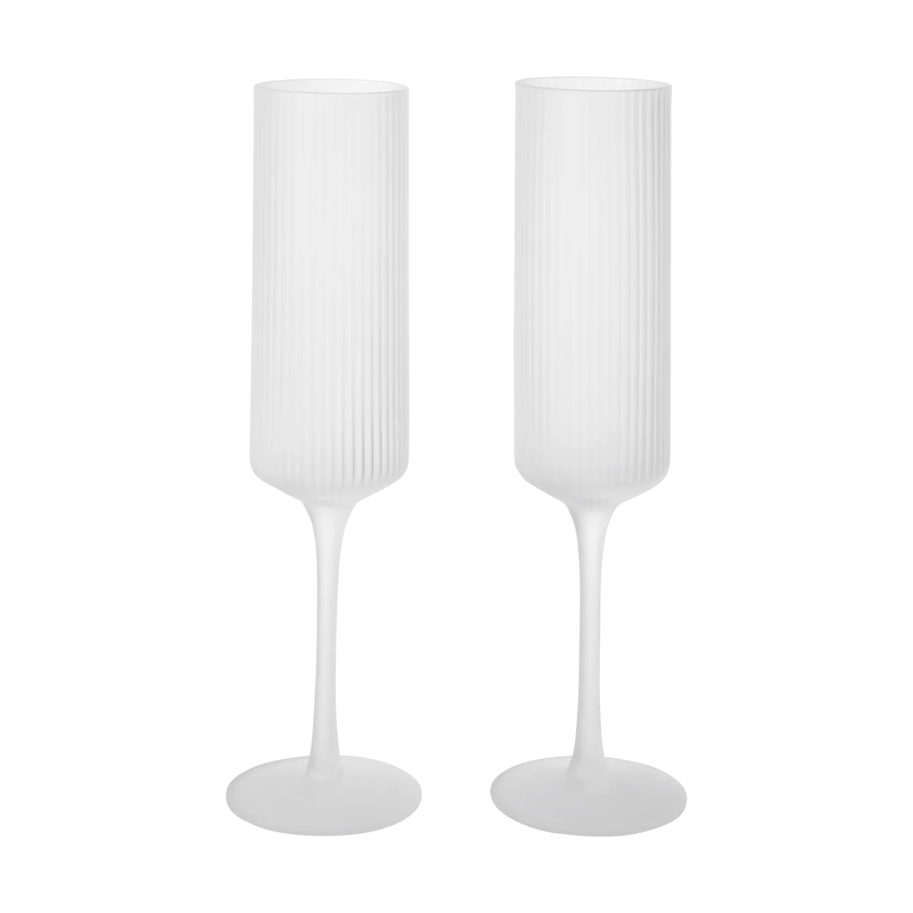 Ripple Champagne flutes champagneglas 15 cl 2-pack, Frosted Ferm Living