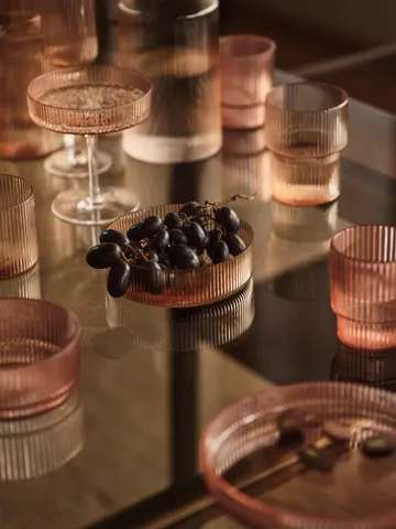 Ripple champagneglas 2-pack - Blush - Ferm Living