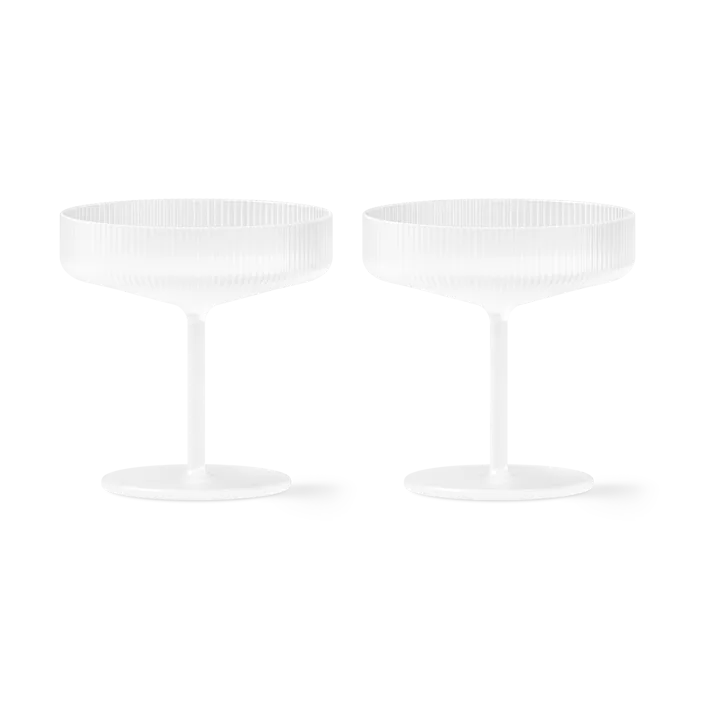 Ripple champagneglas 2-pack - Frosted - Ferm Living