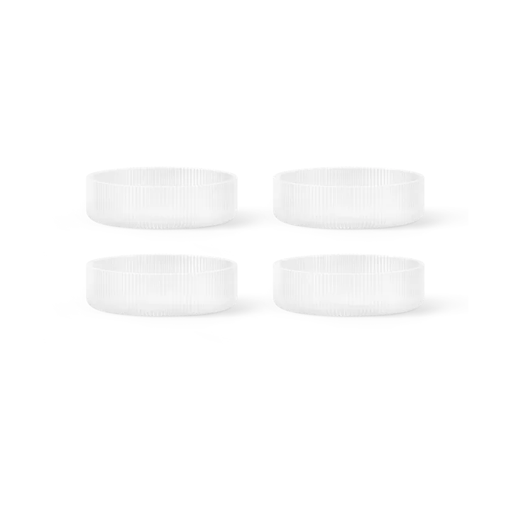 Ripple frukostskål 4-pack - Frosted - Ferm Living