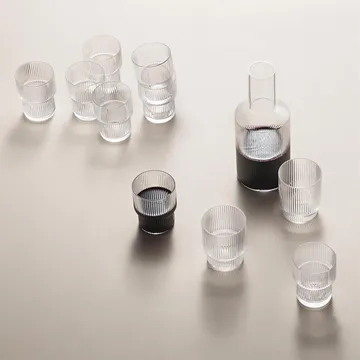 Ripple glas 4-pack - klar - Ferm Living