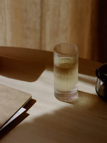 Ripple Highball glas 48 cl 2-pack - Clear - Ferm Living
