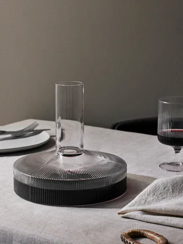 Ripple karaff och glasset 17 delar - Klar - Ferm Living