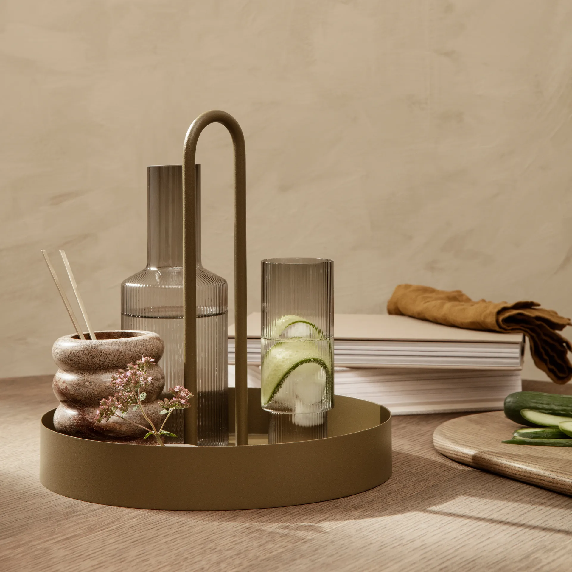 Ripple karaff, Smoked grey Ferm Living