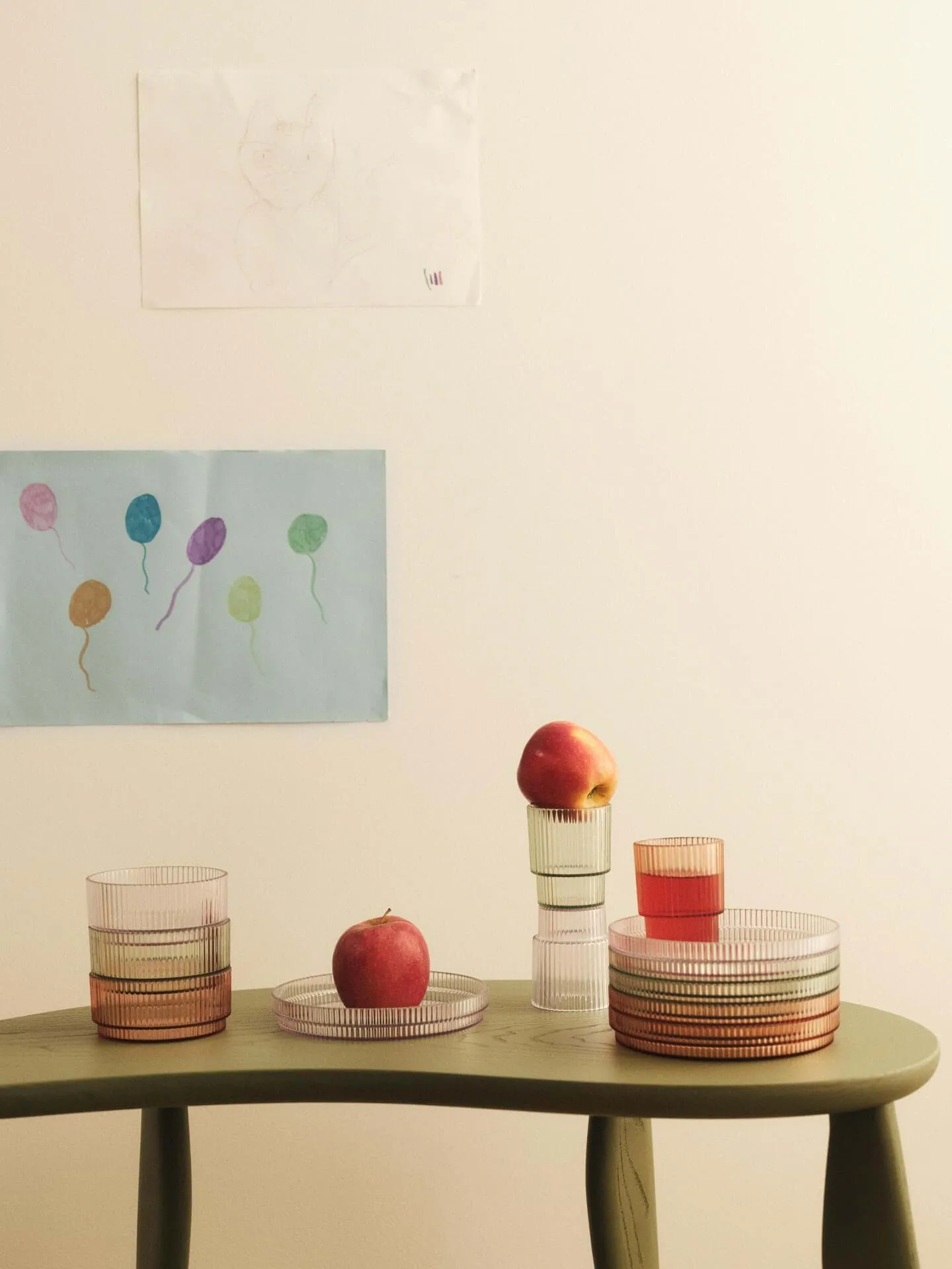 Ripple kids glas, Tea green, 2-pack Ferm Living
