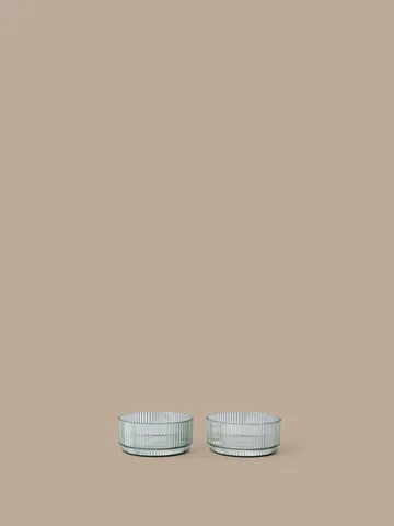Ripple kids skål - Tea green, 2-pack - Ferm Living