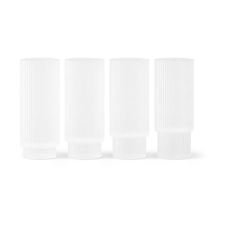 Ripple long drink glas 4-pack - Frosted - Ferm Living