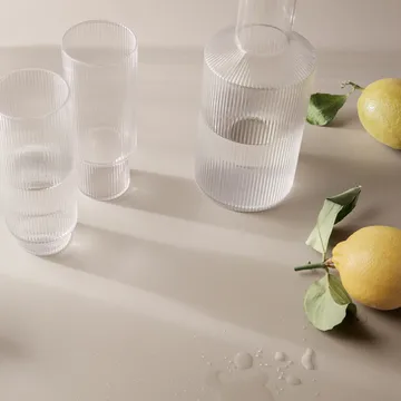 Ripple long drink glas 4-pack - klar - Ferm Living