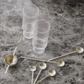 Ripple long drink glas 4-pack - klar - Ferm Living