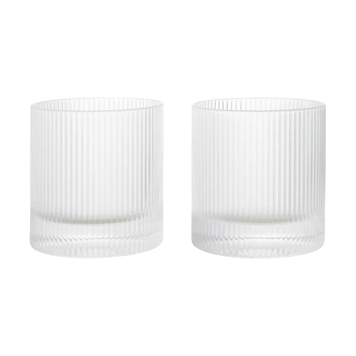 Ripple tumbler glas 25 cl 2-pack, Clear Ferm Living