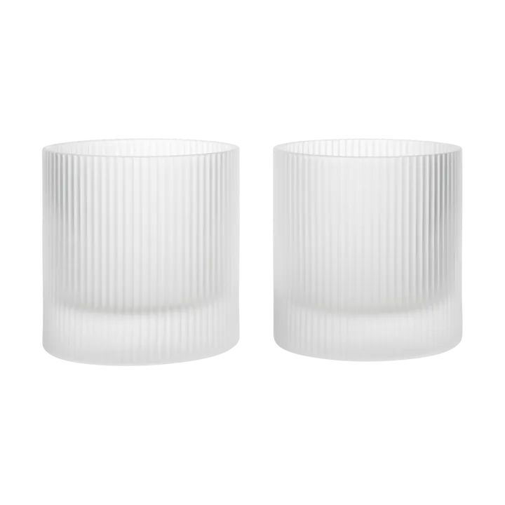 Ripple tumbler glas 25 cl 2-pack - Frosted - Ferm Living