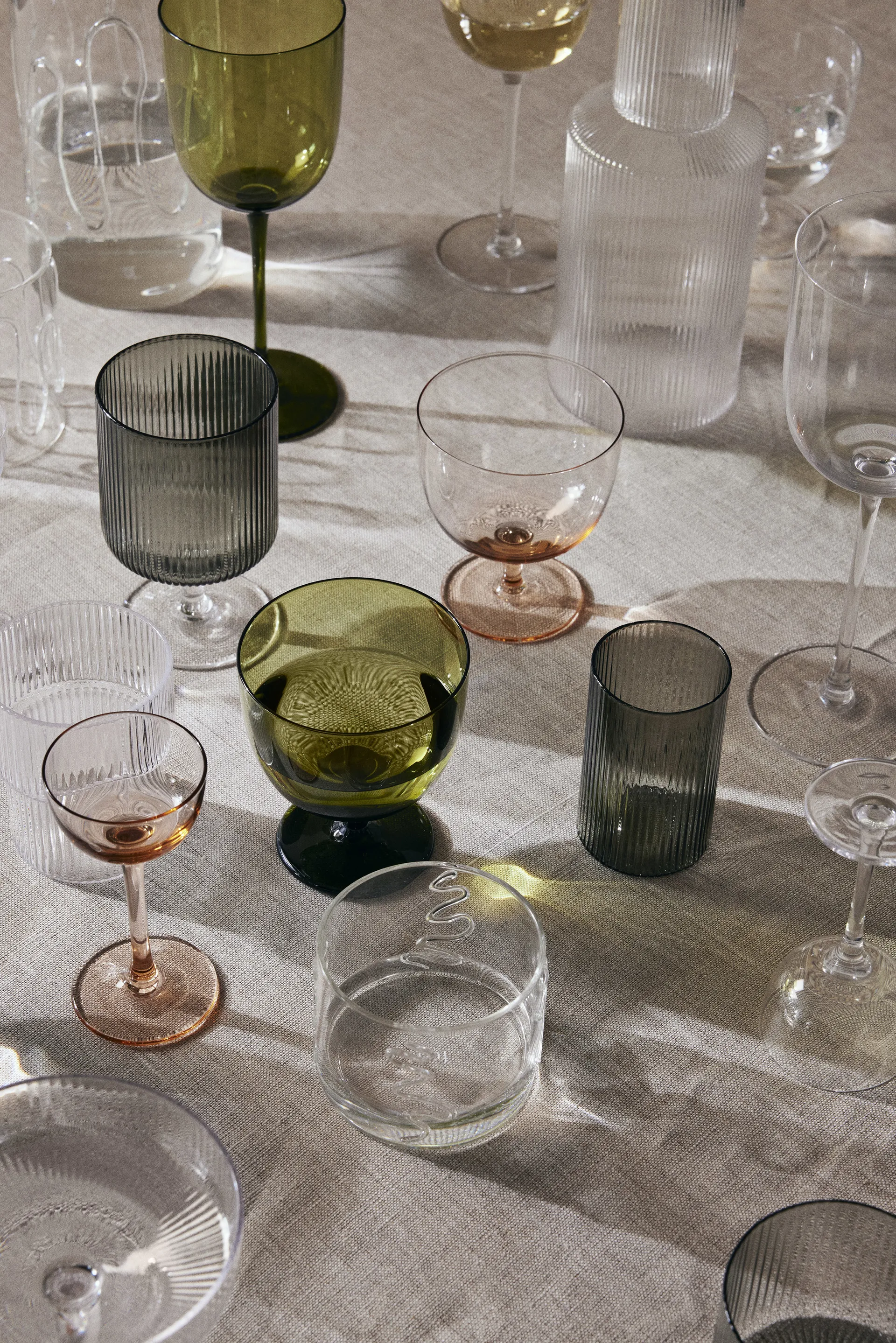 Ripple verrines serveringsglas 14 cl 4-pack, Smoked grey Ferm Living