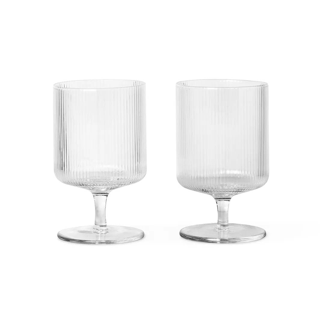 Ripple vinglas 2-pack, Klar Ferm Living