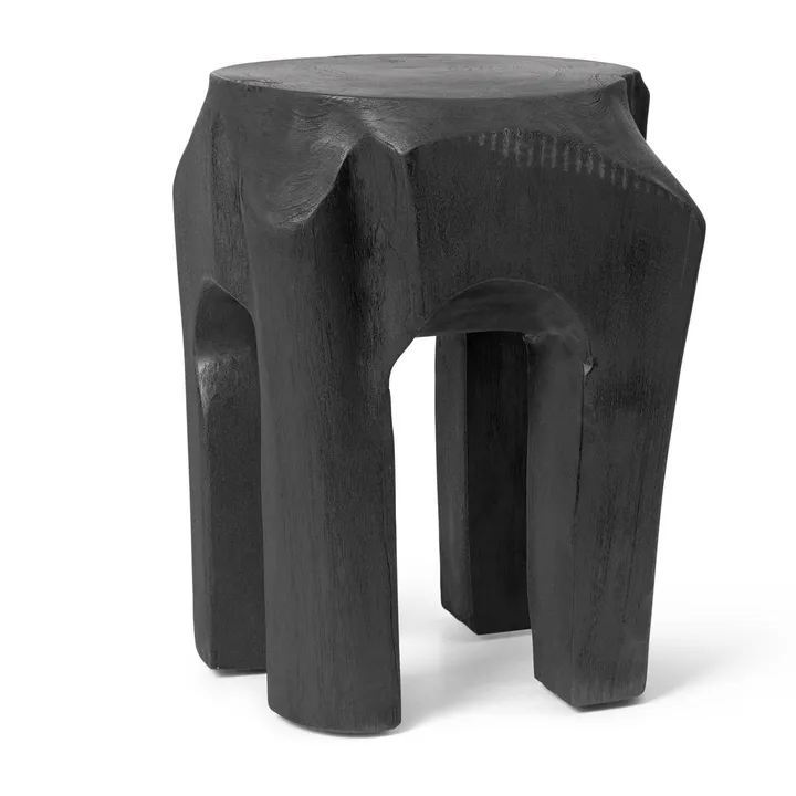 Root rund pall Ø30x40 cm - Black stained - Ferm Living
