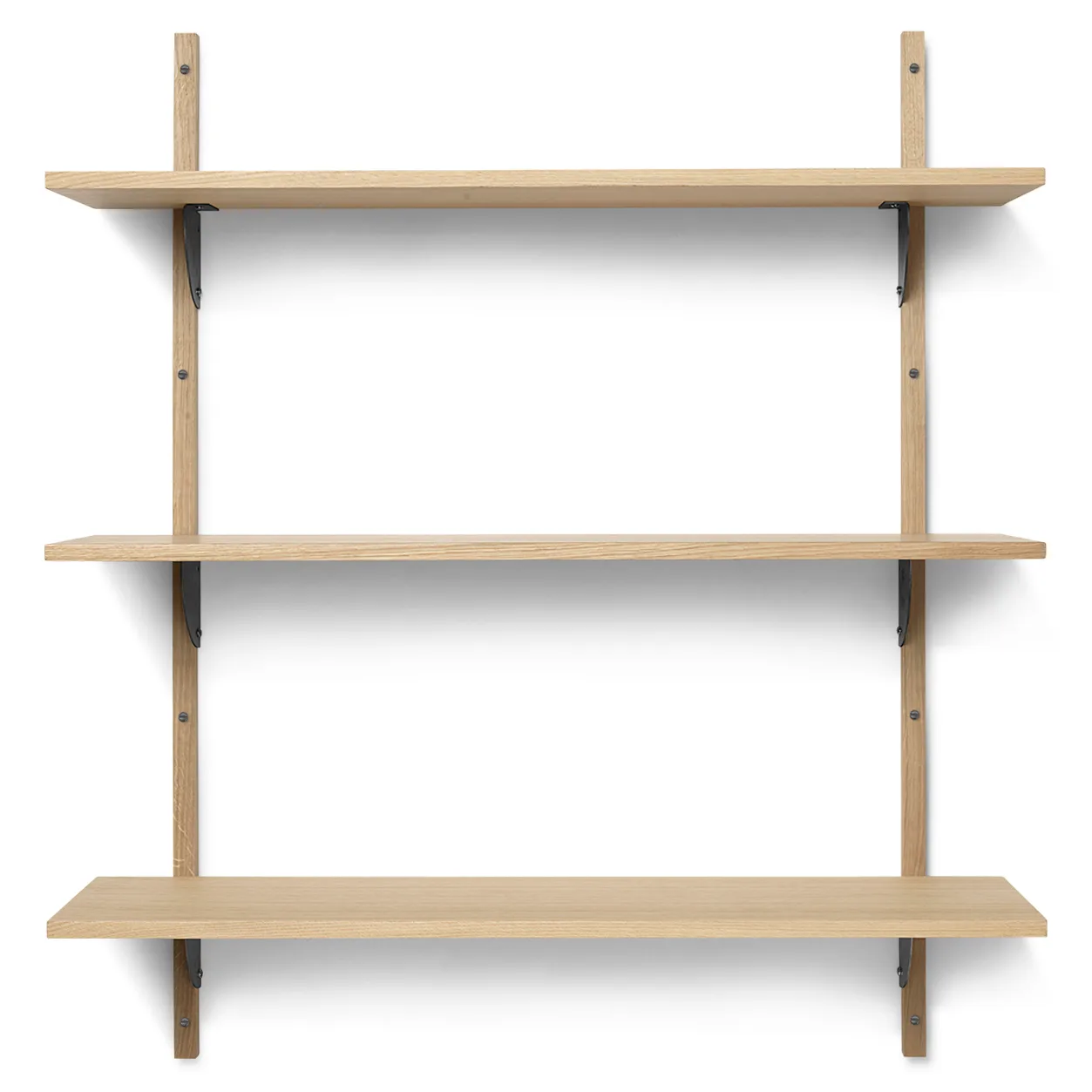 Sector hylla triple wide, Ek-svart Ferm Living