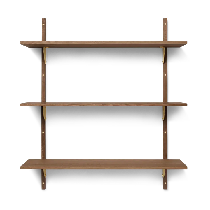 Sector hylla triple wide - Smoked Oak, brass - Ferm Living