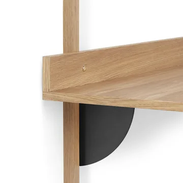 Sector skrivbord - Oak-black brass - Ferm Living