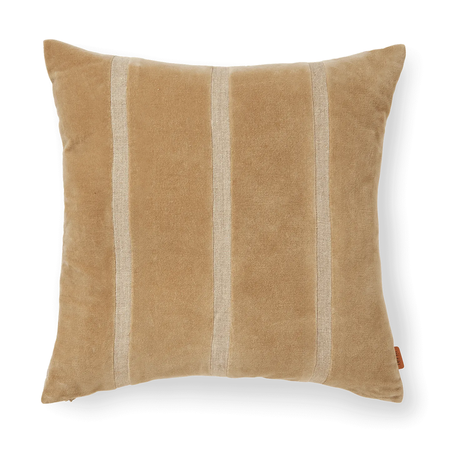 Senti Stripe kuddfodral 50x50 cm, Dark sand-linen Ferm Living