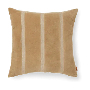 Senti Stripe kuddfodral 50x50 cm - Dark sand-linen - Ferm Living