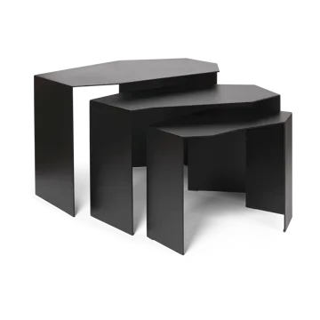 Shard cluster bord 3-pack - Black - Ferm Living