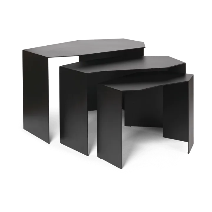 Shard cluster bord 3-pack - Black - Ferm Living