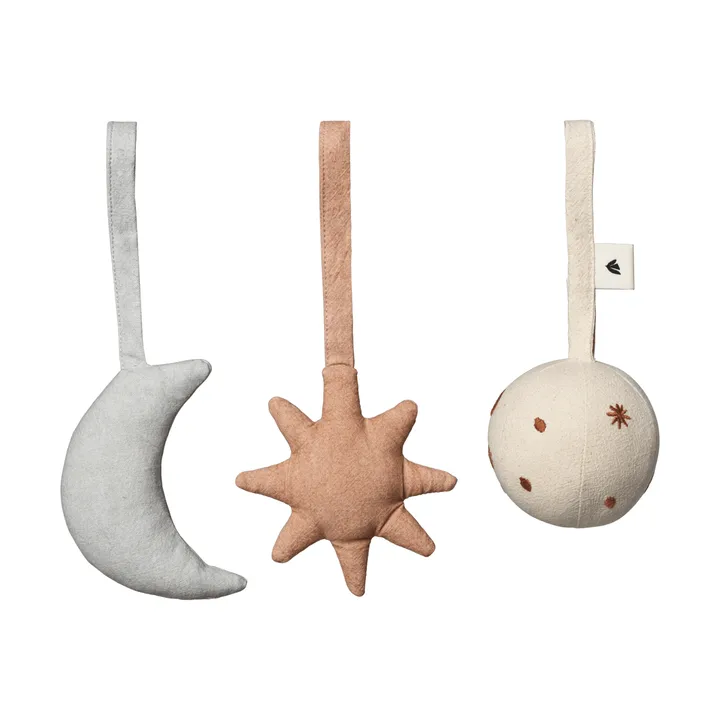 Skye babyleksaker 3 delar - Rose - Ferm Living