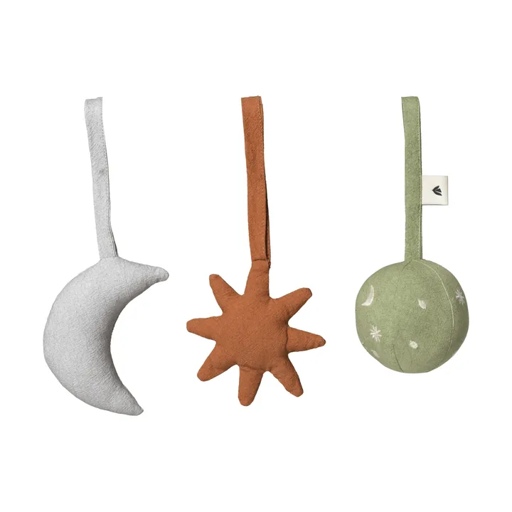 Skye babyleksaker 3 delar - Tea green - Ferm Living