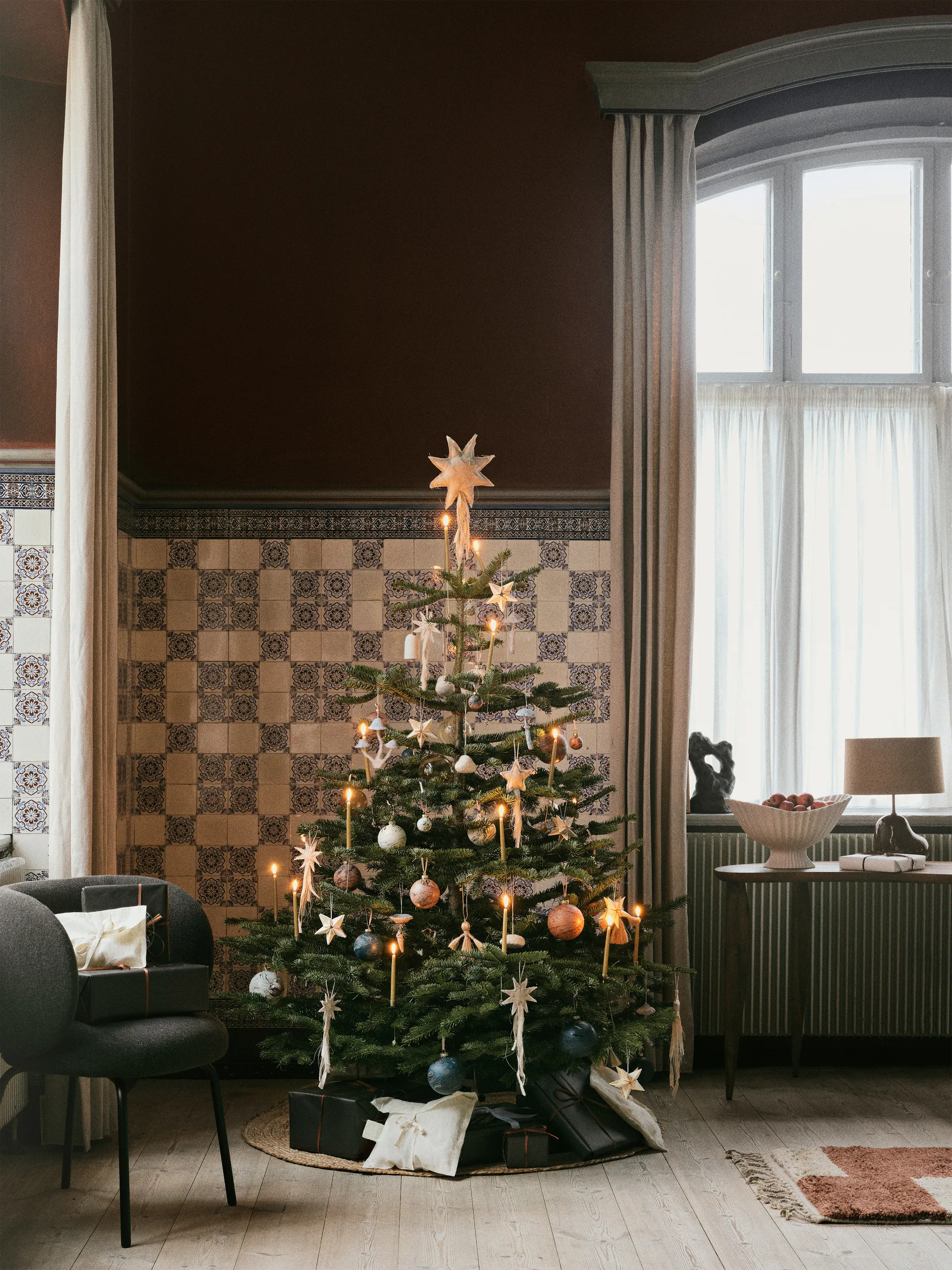 Snowball ornaments julgranshänge 3 delar, White Ferm Living
