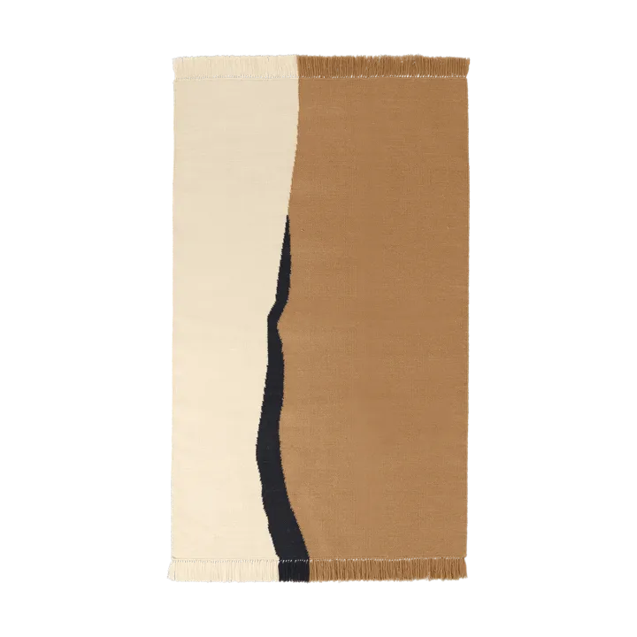 Soil Kelim matta - Dark sand-off white, 140x200 cm - Ferm Living
