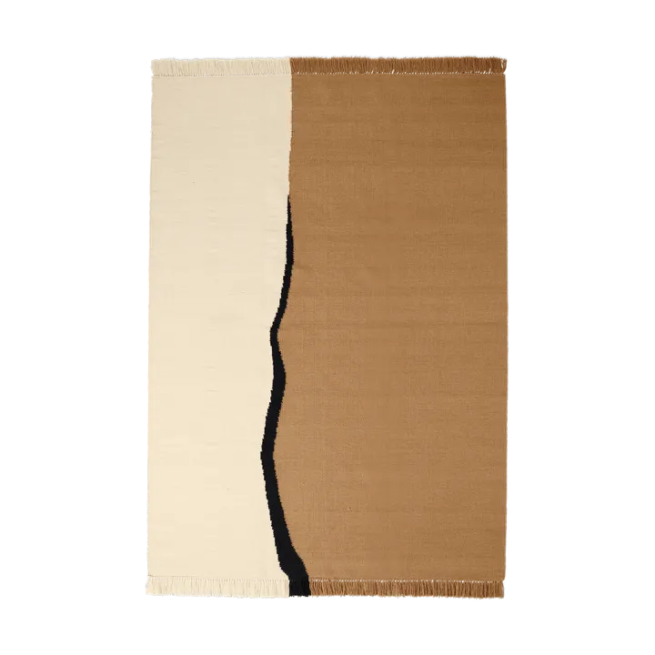 Soil Kelim matta - Dark sand-off white, 170x240 cm - Ferm Living