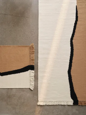 Soil Kelim matta - Dark sand-off white, 170x240 cm - Ferm Living