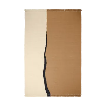 Soil Kelim matta - Dark sand-off white, 200x300 cm - Ferm Living
