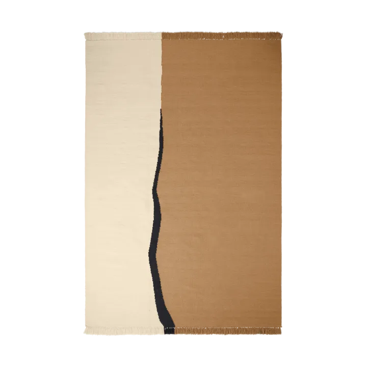 Soil Kelim matta - Dark sand-off white, 200x300 cm - Ferm Living