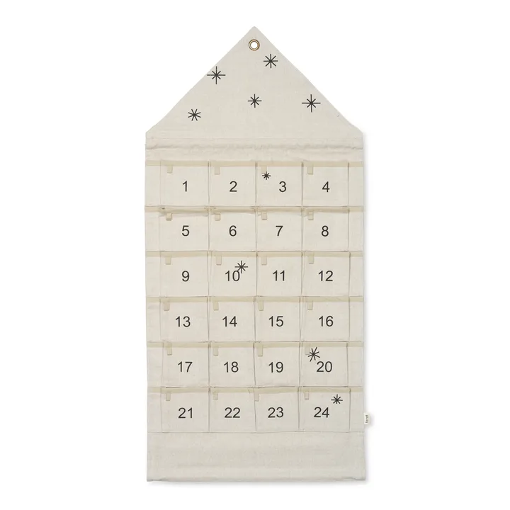 Star julkalender hus 100 cm - Sand - Ferm Living