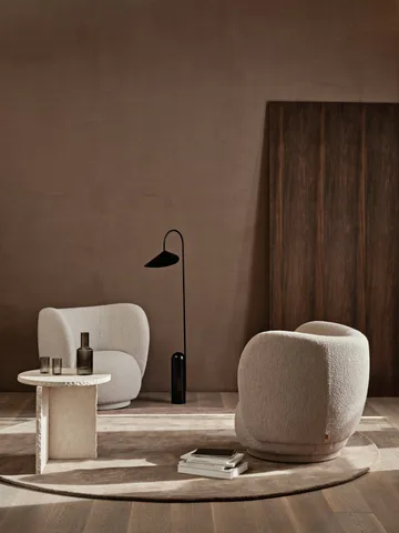 Stille tuftad matta rund - Ash Brown Ø240 cm - Ferm Living
