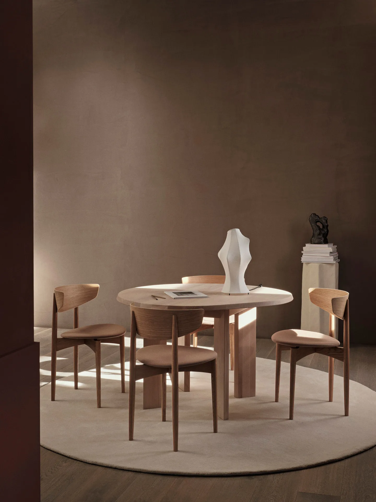Stille tuftad matta rund, Off-white Ø240 cm Ferm Living