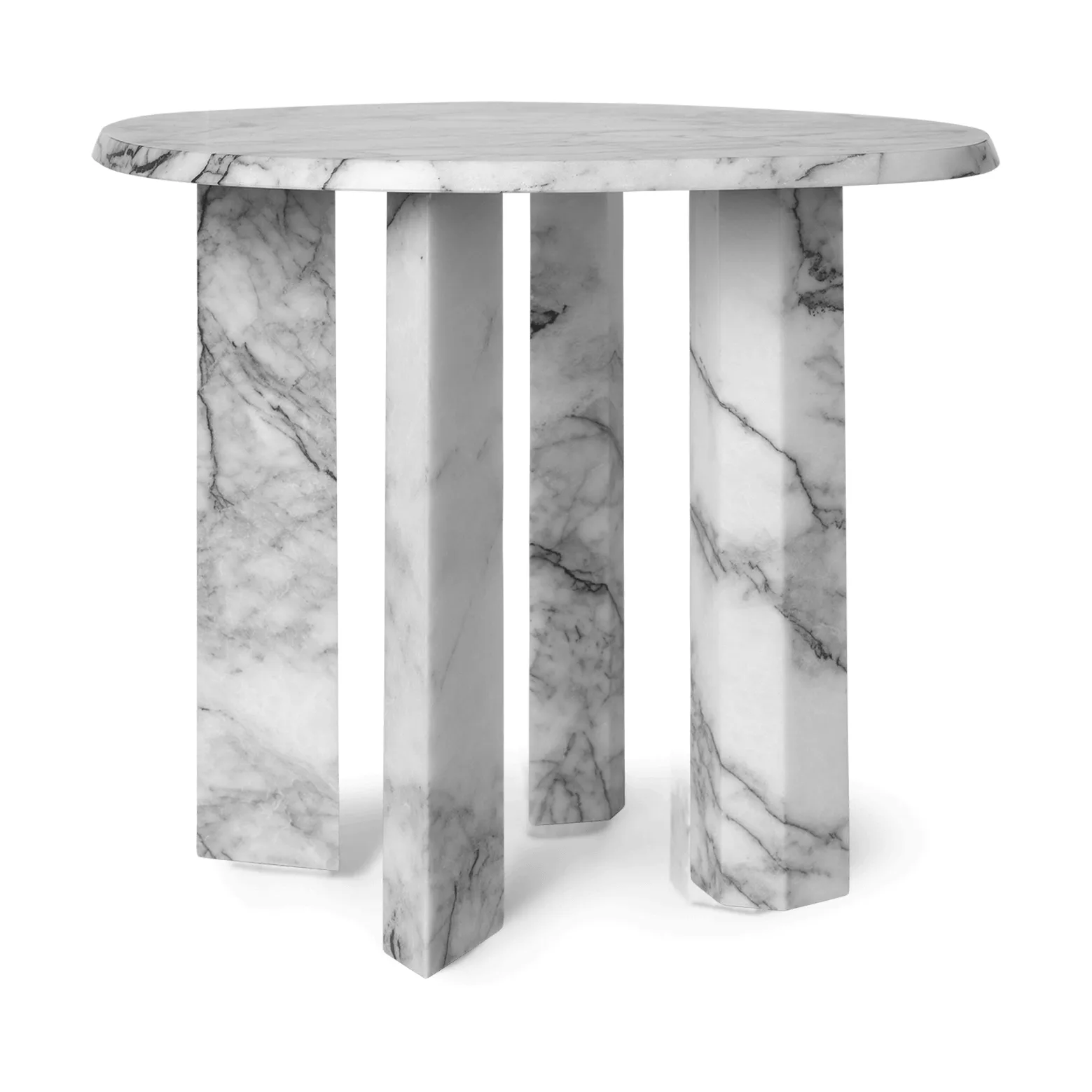 Taula sidobord Ø54,4x45 cm, White-charcoal Ferm Living