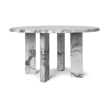 Taula soffbord Ø67x35 cm - White-charcoal - Ferm Living